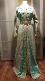 Schitterende Marokkaanse brocard jurk/takchita/takshita, Blauw, Maat 42/44 (L), Ophalen of Verzenden, Zo goed als nieuw