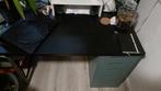 Ikea MÅLVAKT/Alex bureau 120x80 zwart/grijsturkoois, Ophalen, Zo goed als nieuw