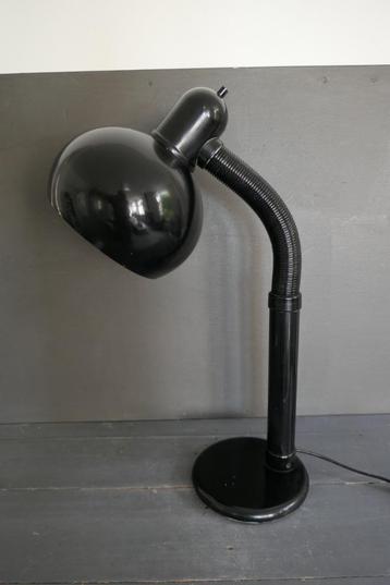 Vintage grote zwarte bureaulamp retro beschikbaar voor biedingen