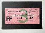 oud voetbal kaartje Nederland - Duitsland 3 april 1957, Verzenden, Gebruikt, Ajax, Poster, Plaatje of Sticker