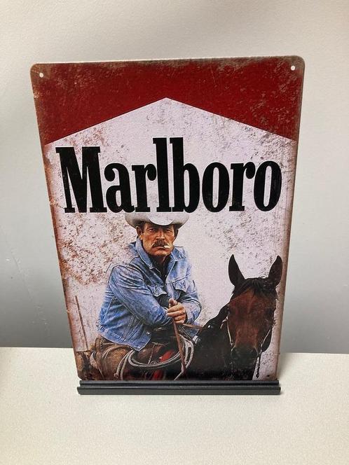 Marlboro metalen reclamebord (old look), Verzamelen, Merken en Reclamevoorwerpen, Nieuw, Reclamebord, Ophalen of Verzenden