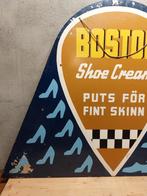 Vintage Boston Shoe Cream Reclamebord - Zweden, Ophalen of Verzenden