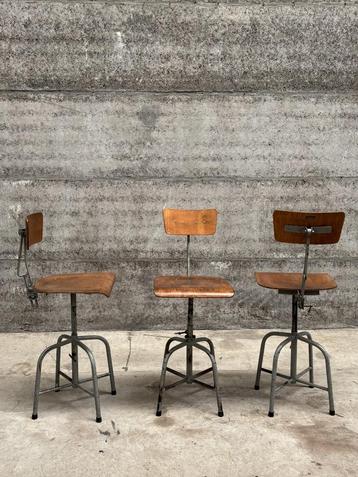 Set van 3 vintage Bozo bureaustoelen beschikbaar voor biedingen