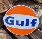 Nieuw emaille reclamebord decoratiebord Gulf., Verzamelen, Merken en Reclamevoorwerpen, Reclamebord, ., Ophalen of Verzenden, Zo goed als nieuw