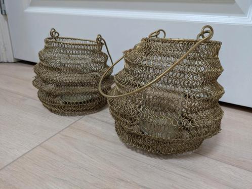 Gehaakte draadlantaarn/ windlicht, Huis en Inrichting, Woonaccessoires | Overige, Nieuw, Ophalen of Verzenden