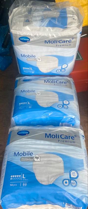 3 x hartmann molicare premium mobile luierbroekjes large beschikbaar voor biedingen
