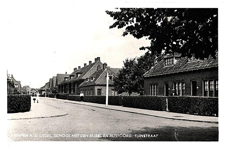 970381 Krimpen a d IJssel ZH School Bijbel Rustoord Tuinstr, Verzamelen, Ansichtkaarten | Nederland, Gelopen, Zuid-Holland, Ophalen of Verzenden