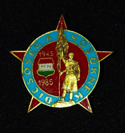 40 jaar Bevrijding WW2 Sovjet Soldaat Emaillen Messing Speld, Antiek en Kunst, Curiosa en Brocante, Ophalen of Verzenden