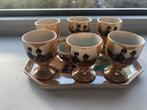 Vintage porseleinen setje eierdopjes, Antiek en Kunst, Antiek | Porselein, Verzenden