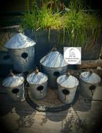 Vogelhuisje zink - vogelhuisjes aan ketting, Tuin en Terras, Ophalen of Verzenden, Nieuw