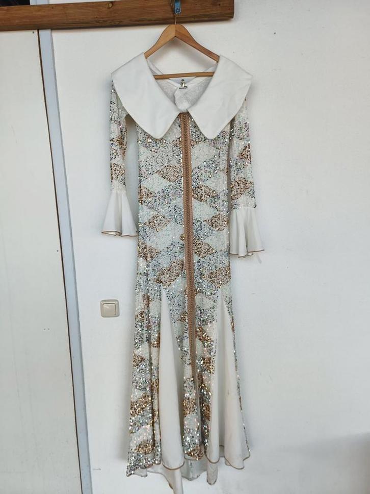 Kaftan jurk, Kleding | Dames, Jurken, Nieuw, Maat 42/44 (L), Wit, Onder de knie, Ophalen