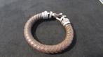 Buddha to Buddha armband leer bruin / zilver 925, Bruin, Verzenden, Buddha to Buddha, Leer
