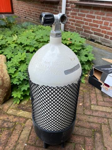 12L duikfles, bommetje, DIN, 62 cm, keuring verlopen 20/08 beschikbaar voor biedingen