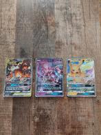 3x Grote Jumbo Pokémon kaarten ! Pikachu GX & Mewtwo GX enz, Ophalen of Verzenden, Gebruikt, Meerdere kaarten