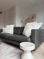 Taupe leren 3-zit bank (Landskrona), Huis en Inrichting, Banken | Complete zithoeken, Ophalen, Zo goed als nieuw