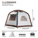 Nieuwe opblaasbare tent - 4 persoons, Caravans en Kamperen, Tenten, Ophalen of Verzenden, Nieuw, Tot en met 4