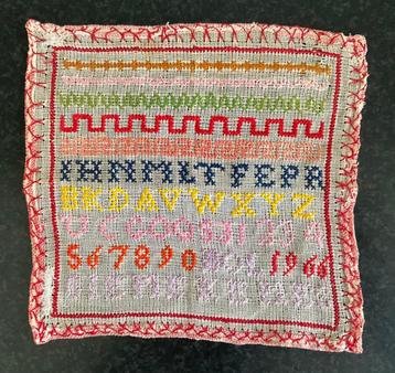 Vintage Proeflap Borduren (1966?) beschikbaar voor biedingen