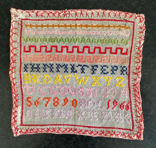 Vintage Proeflap Borduren (1966?), Antiek en Kunst, Curiosa en Brocante, Ophalen of Verzenden