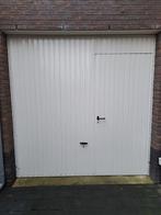 Novoferm garagedeur met loopdeur 2375 x 2375, Doe-het-zelf en Verbouw, Deuren en Horren, Ophalen, Gebruikt, Garagedeur, Metaal