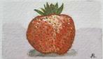 Mini tekening aardbei afmetingen incl lijst 10x15cm, Minder dan 50 cm, Verzenden, Minder dan 50 cm, Tekening