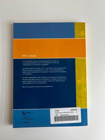 Fundament Programmeren: PHP7 & MySQL - A.C. Gijssen beschikbaar voor biedingen