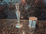 Pako Rhenen verzilverde kandelaar en lepelvaasje, Antiek en Kunst, Ophalen of Verzenden