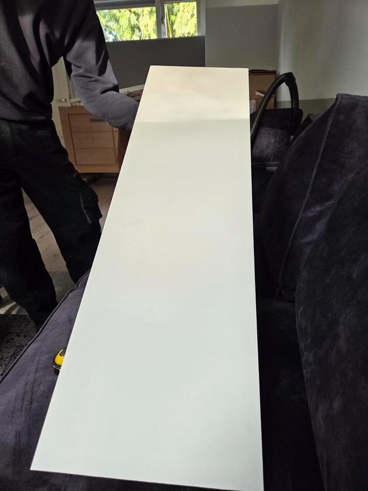 4 Vensterbanken - Wit, Doe-het-zelf en Verbouw, Plinten en Afwerking, Nieuw, Vensterbanken, Mdf, 150 tot 200 cm, Ophalen