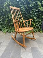 Vintage Houten Schommelstoel Yngve Ekstrom, Ophalen, Gebruikt, Bruin, Eén