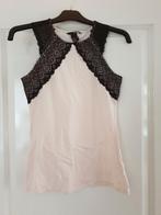 Lichtroze top met zwart kant maat M van H&M, Maat 38/40 (M), H&M, Nieuw, Ophalen of Verzenden