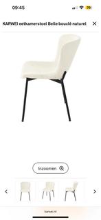 KARWEI eetkamerstoelen (6) Belle bouclé naturel, Huis en Inrichting, Stoelen, Ophalen, Zo goed als nieuw, Stof, Vijf, Zes of meer stoelen