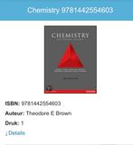Chemistry - Theodore E Brown - 9781442554603, Ophalen of Verzenden, Gelezen, Natuurwetenschap