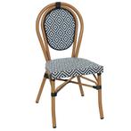 Franse terrasstoel model Parijs kleur zwart-wit