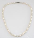 Schitterende Sterling Zilver Zoetwater Parel Ketting 43 CM, Verzenden, Zilver, Ketting, Met edelsteen