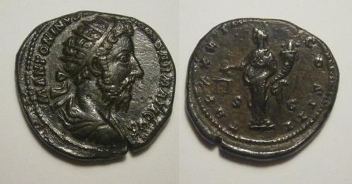 Romein Marcus Aurelius Dupondius TRP XXX IMP VIII COS III SC, Postzegels en Munten, Munten | Europa | Niet-Euromunten, Losse munt