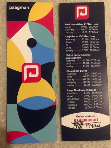 Bladwijzer Paagman boekhandel, gesigneerd door Midas Dekkers beschikbaar voor biedingen