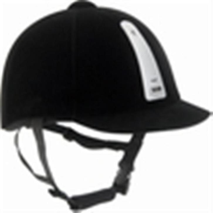 Zwart fluwelen Horka Hawk cap maat 52 53 55 56 57 59 60 61, Dieren en Toebehoren, Paardrijkleding, Nieuw, Dames, Heren, Kinderen