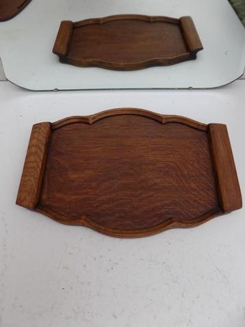 Dienblad hout vintage jugendstil vorm mooie staat beschikbaar voor biedingen