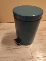 Mooie blauwe prullenbak met pedaal, Huis en Inrichting, Woonaccessoires | Prullenbakken, Ophalen, Gebruikt, Met pedaal, Metaal