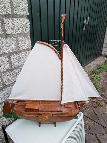 Mooie Vintage Houten Boot - 53x53cm beschikbaar voor biedingen