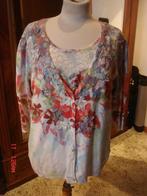 Leo Guy schitterende bloemen twin set mt 6, Kleding | Dames, Maat 38/40 (M), Overige kleuren, Leo Guy, Ophalen of Verzenden