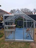 Mooie tuinkas tekoop zie omschrijving., Ophalen of Verzenden, Glas, Gebruikt, Aluminium