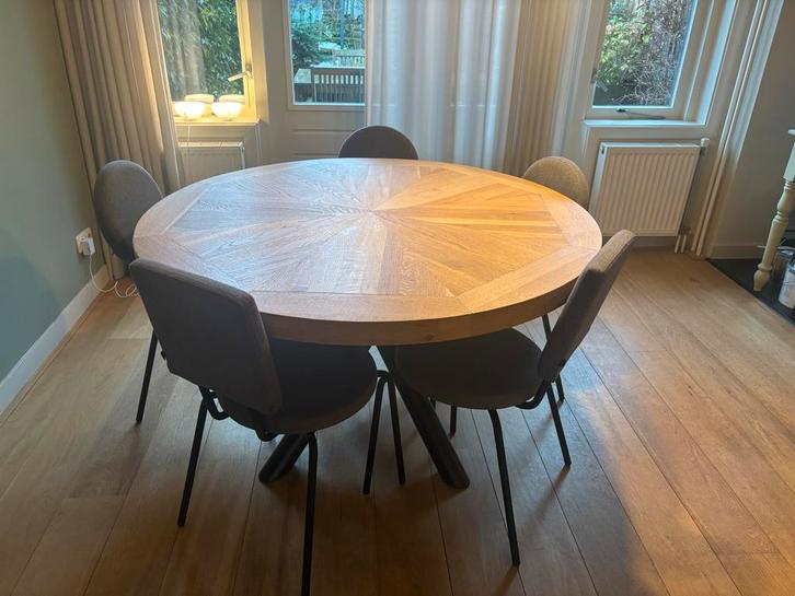 Eiken Eetkamertafel Tanno - Eijerkamp, Huis en Inrichting, Tafels | Eettafels, Zo goed als nieuw, 100 tot 150 cm, 50 tot 100 cm