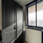 Zwarte IKEA 2-deurs kledingkast, Ophalen, Kunststof, 200 cm of meer, 50 tot 100 cm