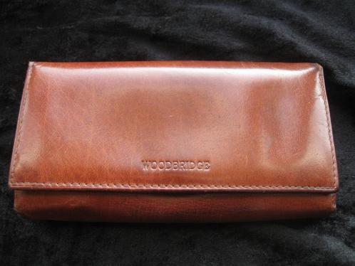 WOODBRIDGE prachtige leren royale portemonnee met knip, Sieraden, Tassen en Uiterlijk, Portemonnees, Zo goed als nieuw, Bruin