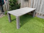 Grote wicker tuintafel, Tuin en Terras, Tuintafels, Ophalen, Zo goed als nieuw, Rechthoekig, Wicker