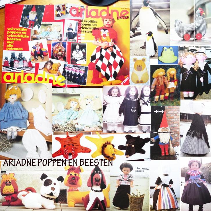 breien / haken 1 x 3-suisses en 2 x ariadne poppen dieren ++, Hobby en Vrije tijd, Breien en Haken, Gebruikt, Breien of Haken