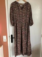 Lange jurk Mango zwart rood mooi viscose stof S/36, Kleding | Dames, Jurken, Ophalen of Verzenden, Zo goed als nieuw, Maat 36 (S)