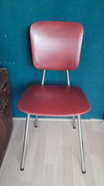 'Brabantia'  keukenstoeltje donkerrood, Huis en Inrichting, Stoelen, Ophalen, Zo goed als nieuw, Bruin, Eén