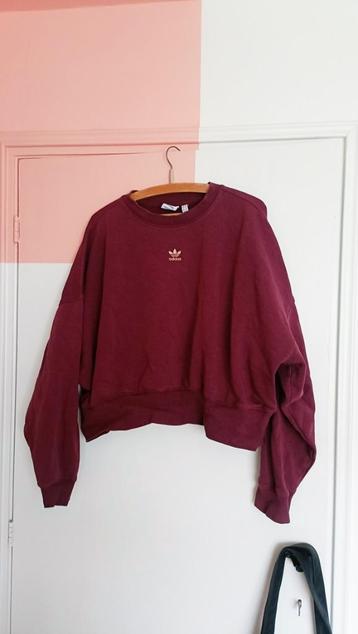Adidas originals sweat shirt oversized bordeaux aubergine M beschikbaar voor biedingen