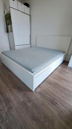 IKEA MALM bedframe met 4 lades – wit, Ophalen, Wit, Tweepersoons, Zo goed als nieuw